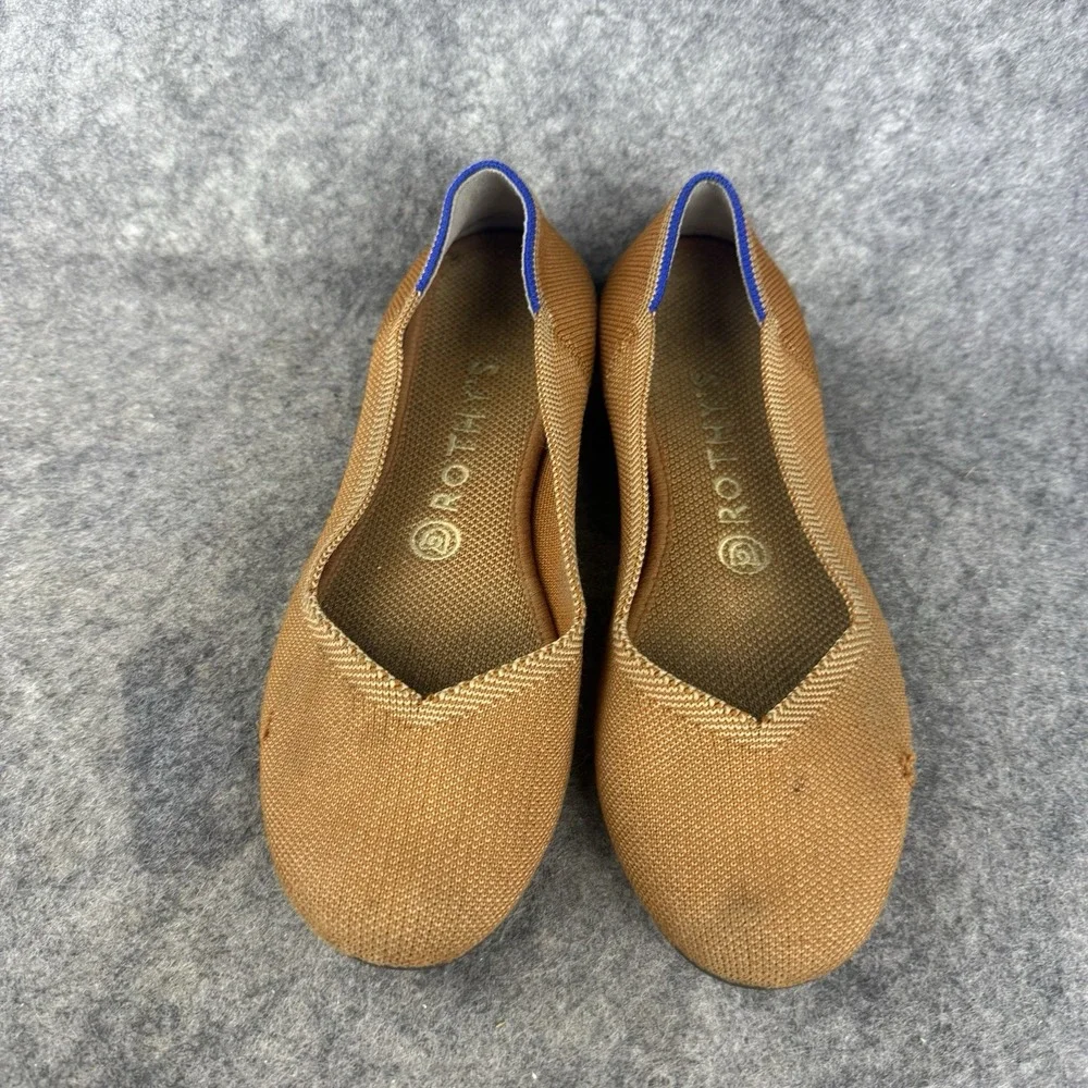 Rothy's Ballet Flats The Point Amber Textile Womens‎ Size 8 Comfort Shoes